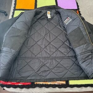 Carhartt Duck Coat Jacket Quilted Lined CO3 BLK Black size 50 or XXL